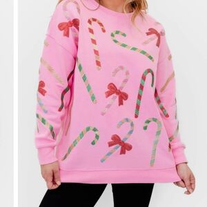Sequin Candy Cane Sweatshirt-NWT